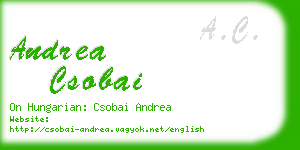 andrea csobai business card